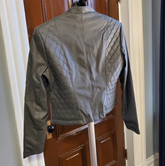 Tart Collections Gray Motorcycle Jacket - Size Large - Picture 2 of 7